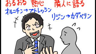 アミノ酸の脱炭酸反応を暗記するためのゴロイラスト